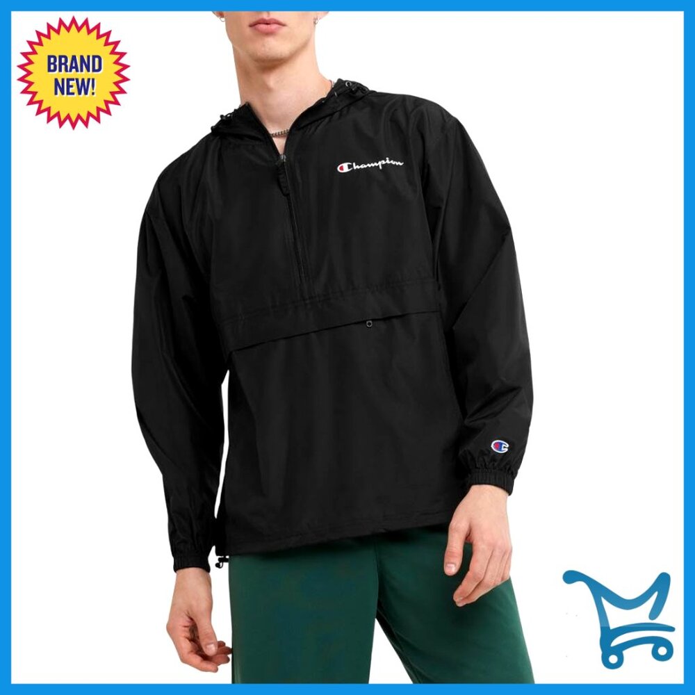 Men's Lightweight Packable Windbreaker Jacket With Hood